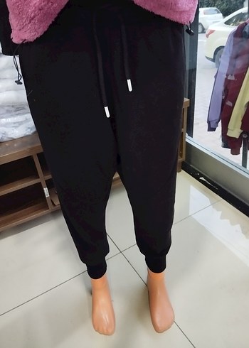 Siyah Rahat Kesim Kadın Eşofman Altı - Görsel 6