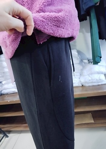 Siyah Rahat Kesim Kadın Eşofman Altı - Görsel 3