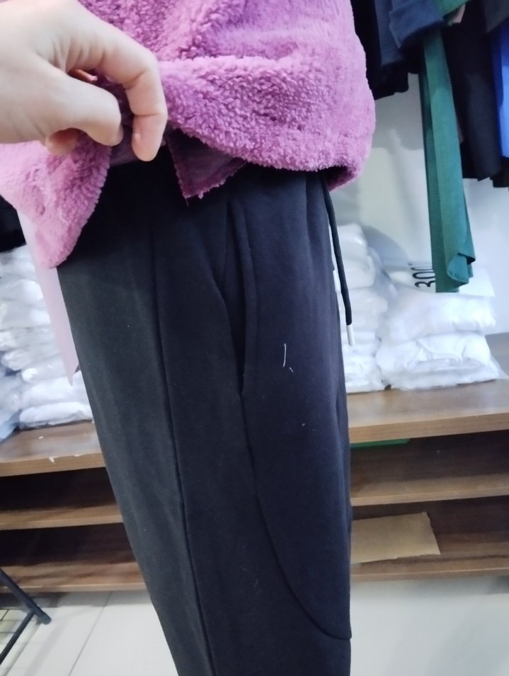 Siyah Rahat Kesim Kadın Eşofman Altı - Görsel 3