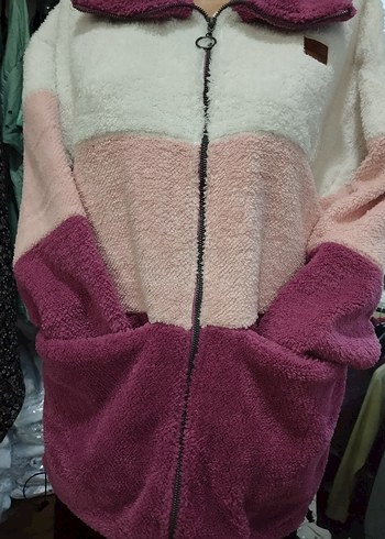 Renkli Fermuarlı Kadın  Mont - Görsel 3