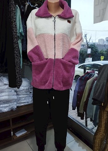 Renkli Fermuarlı Kadın  Mont - Görsel 2