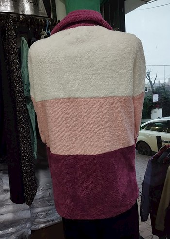 Renkli Fermuarlı Kadın  Mont - Görsel 7