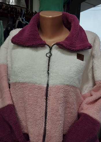 Renkli Fermuarlı Kadın  Mont - Görsel 4