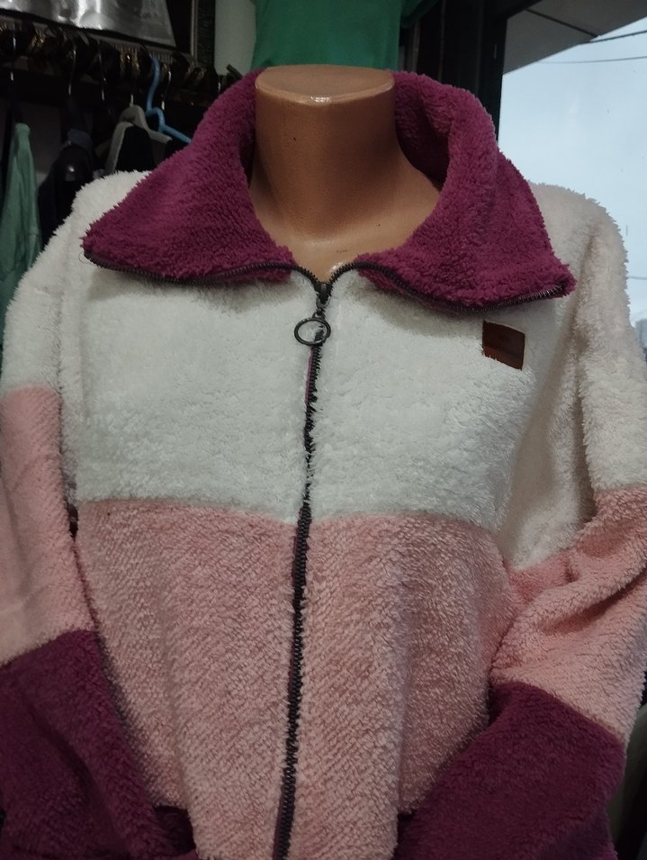 Renkli Fermuarlı Kadın  Mont - Görsel 4