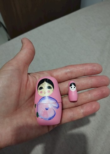 Pastel Pembe Rus Matruşka Bebek Seti - Görsel 6