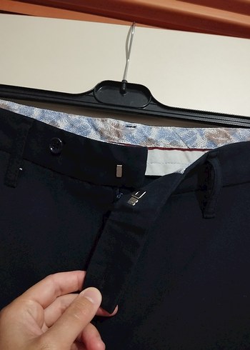 Erkek lacivert Kemerli Regular Fit Pantolon - Görsel 6