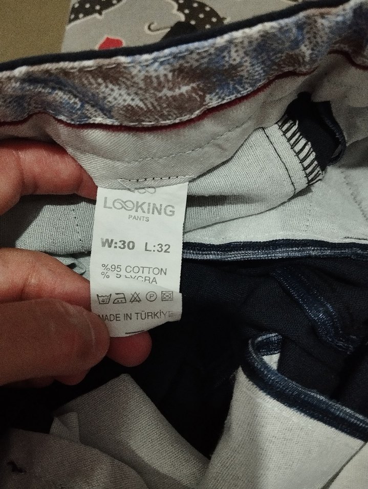 Erkek lacivert Kemerli Regular Fit Pantolon - Görsel 4