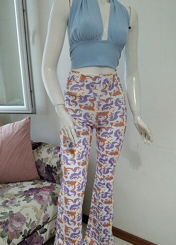 s Beden çeşitli Renk pantalon ispanyol paça