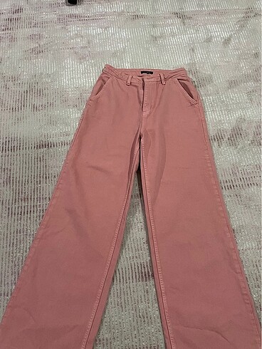 Trendyolmilla Açık pembe wide leg jean pantolon