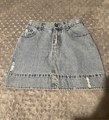 Mini jean etek xs xxs da olur