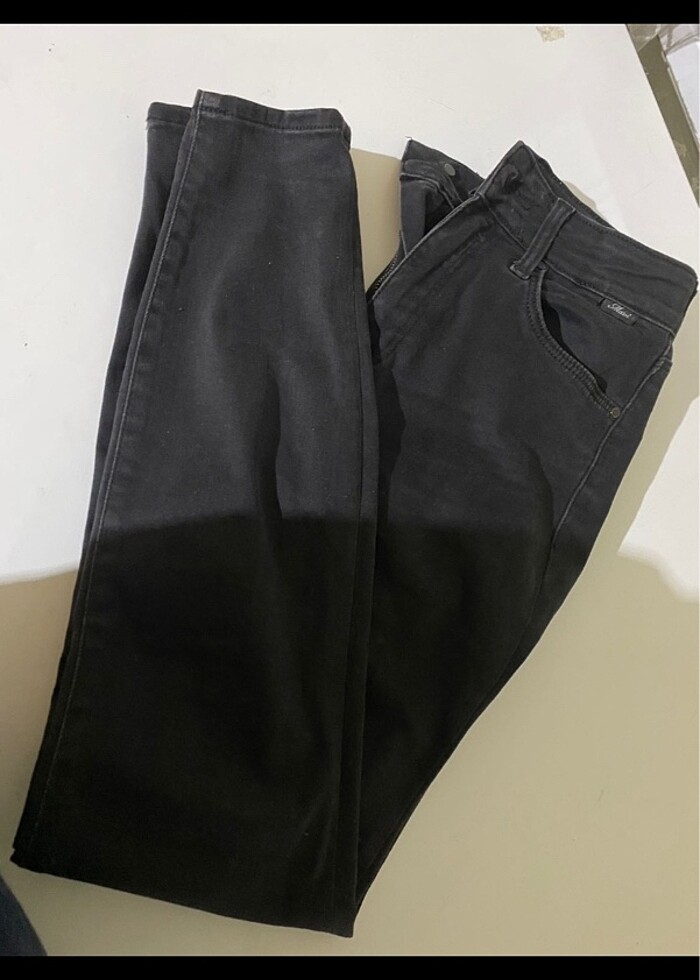 Siyah dar paça jean - Görsel 3