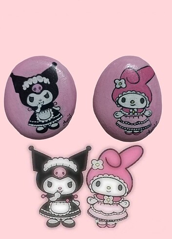 Kuromi Melody Taş boyama