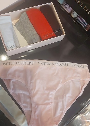 s Beden Victoria's Secret Çok Renkli Pamuk Bikini Külot 5'li
