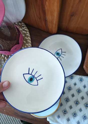 Mavi Göz Desenli Fincan ve Tabak Seti - Görsel 2