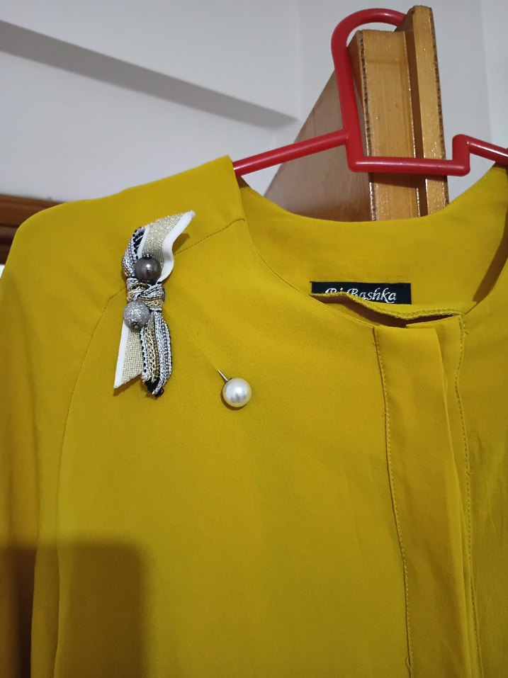 rengi hardal gibi pantolon tunik takim - Görsel 4