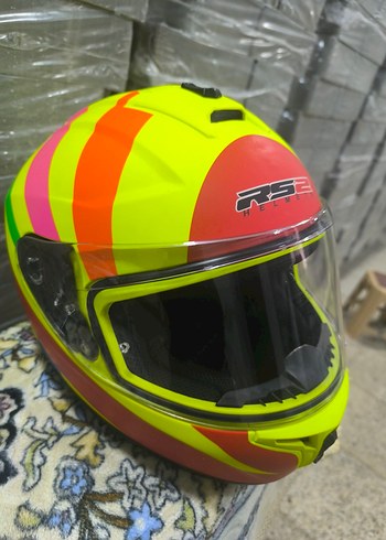 Renkli Parlak Biker Motosiklet Kaskı - Görsel 2