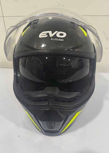 Kemerli Siyah Deri Motosiklet Kaskı - Görsel 4