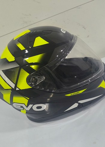 Kemerli Siyah Deri Motosiklet Kaskı - Görsel 6