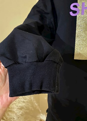 Siyah Payetli Uzun Kollu Sweatshirt - Görsel 3