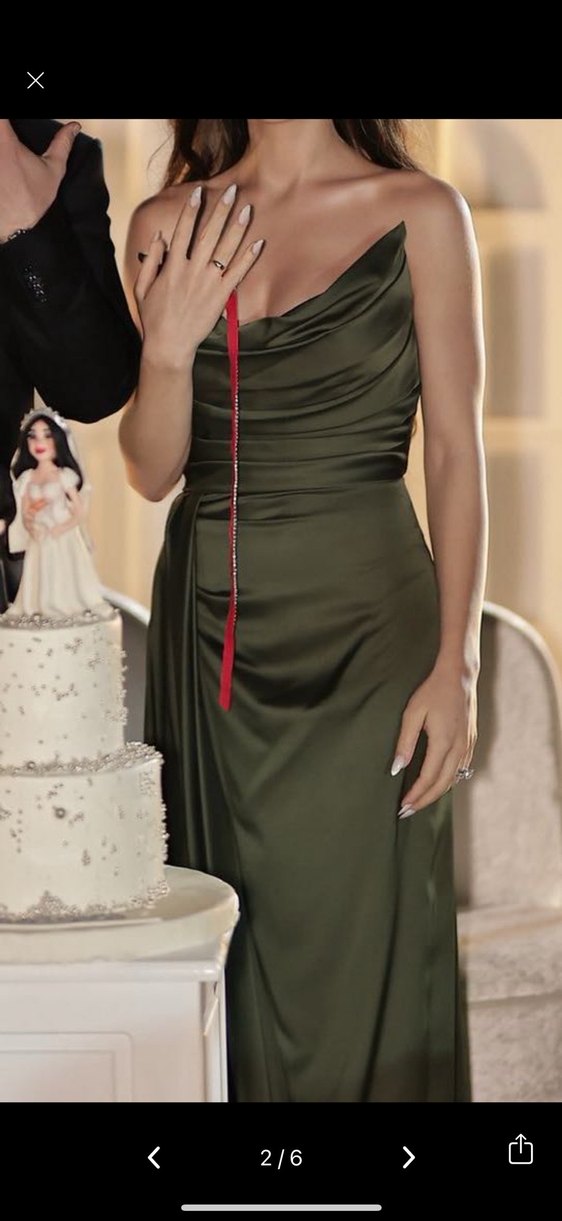 Haki yeşili abiye - Görsel 2