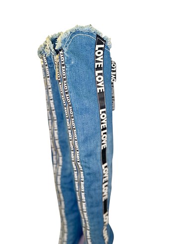 Kadın Renkli Batik Desenli Denim Çizme - Görsel 4