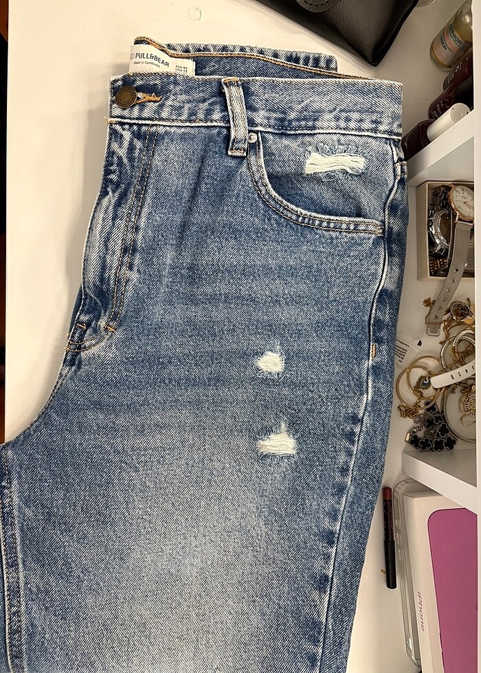 Distressed mom fit jean - Görsel 2