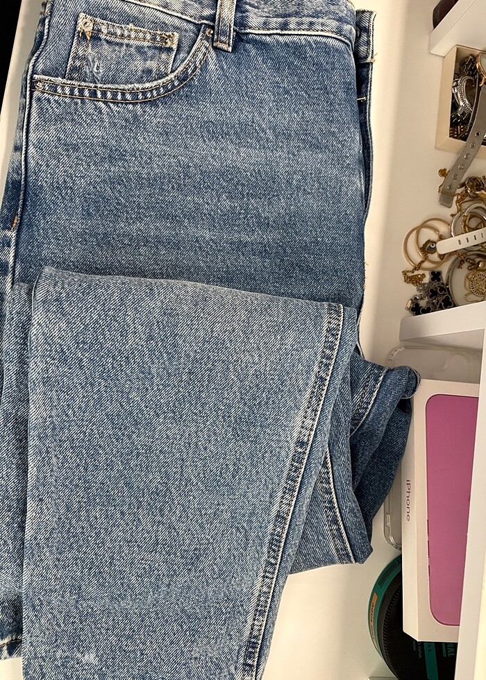 Distressed mom fit jean - Görsel 4