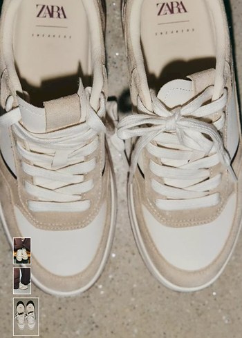 Beyaz Gri Süet Bağcıklı Stiletto Topuklu Spor Ayakkabı - Görsel 3