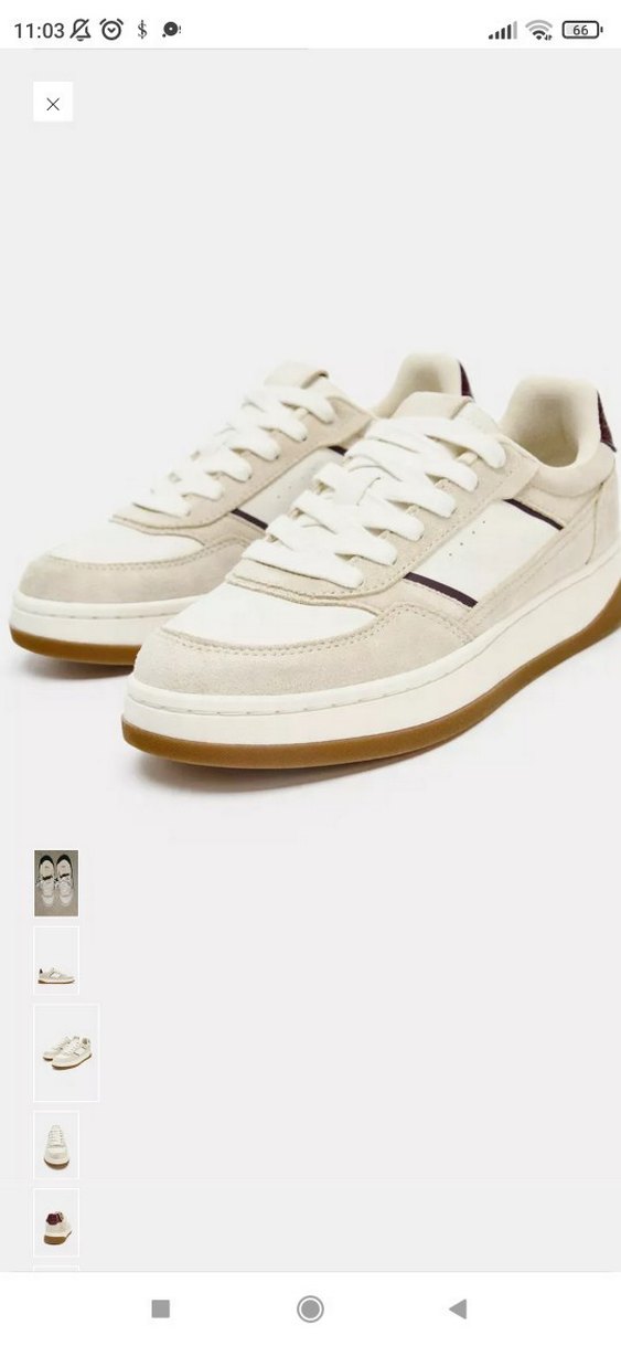 Beyaz Gri Süet Bağcıklı Stiletto Topuklu Spor Ayakkabı - Görsel 5