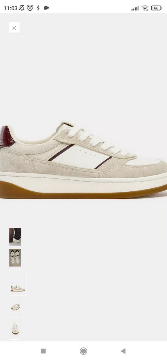 Beyaz Gri Süet Bağcıklı Stiletto Topuklu Spor Ayakkabı - Görsel 4