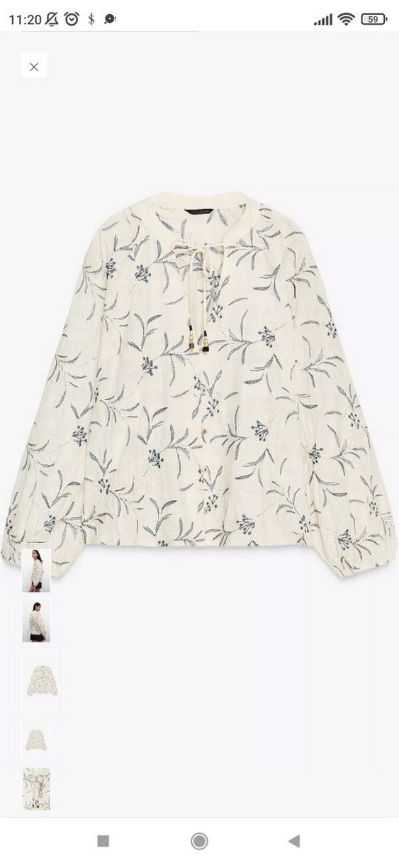 Nakışlı Bohem Düğmeli V Yakalı Kadın Bluz - Görsel 5