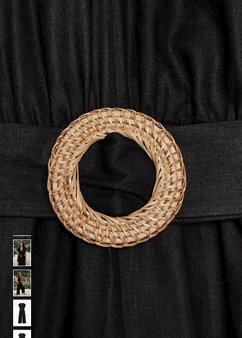 Siyah V Yaka Kemerli Kadın Tulum - Görsel 10