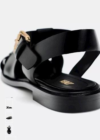 Kemer Tokalı Siyah Kadın Sandalet - Görsel 6