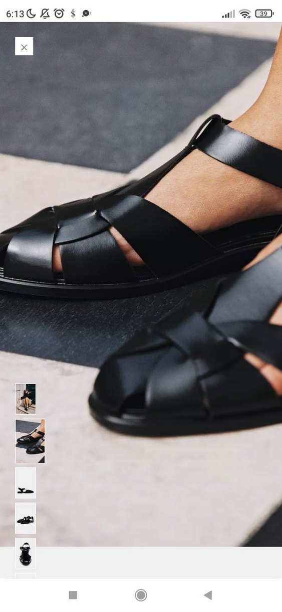 Kemer Tokalı Siyah Kadın Sandalet - Görsel 3