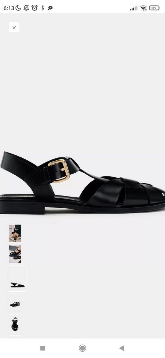 Kemer Tokalı Siyah Kadın Sandalet - Görsel 2