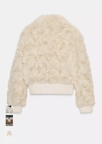 Bej Peluş Detaylı Midi Kadın Kürk Ceket - Görsel 5