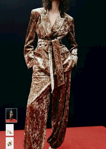 Altın Renkli Deri Stiletto Topuklu Kadın Ayakkabı - Görsel 4