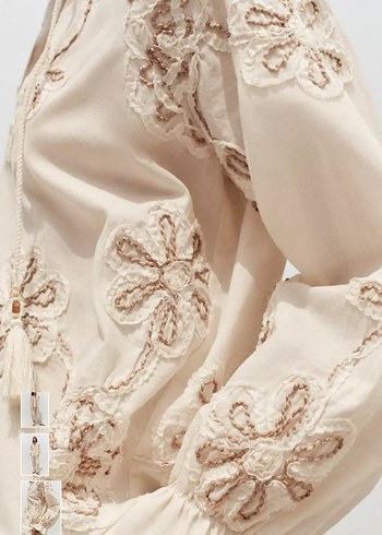 Nakışlı Dantel Detaylı Bohem Kadın Bluz - Görsel 7