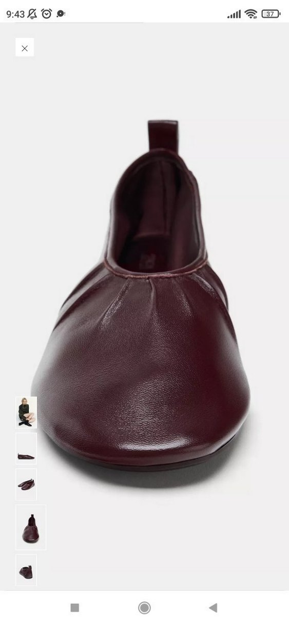 Bordo Deri Kadın Günlük Topuklu Babet - Görsel 2