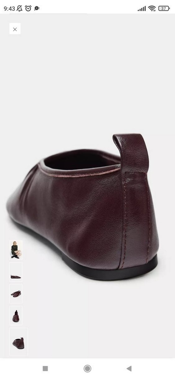 Bordo Deri Kadın Günlük Topuklu Babet - Görsel 3