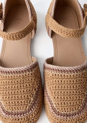 Bej Örgü Kadın Dolgu Topuk Espadril - Görsel 3