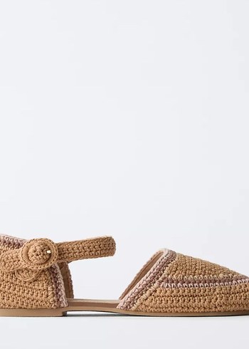 Bej Örgü Kadın Dolgu Topuk Espadril - Görsel 6