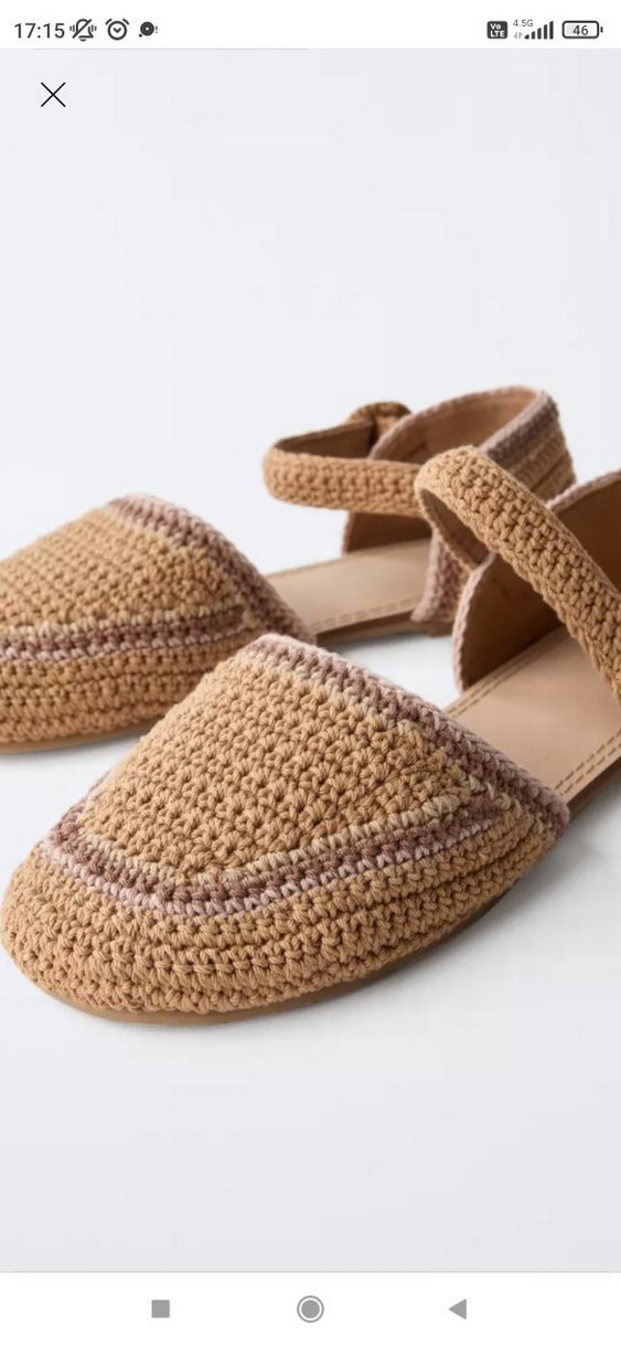 Bej Örgü Kadın Dolgu Topuk Espadril - Görsel 2