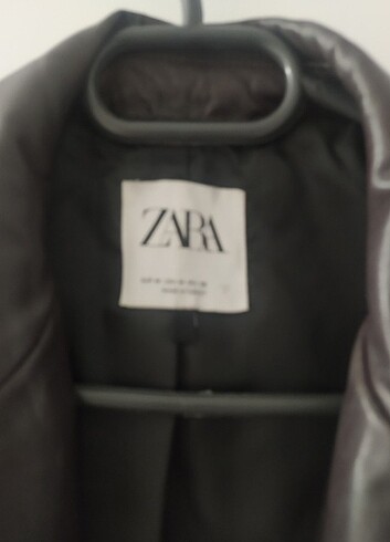m Beden kahverengi Renk Zara deri ceket 