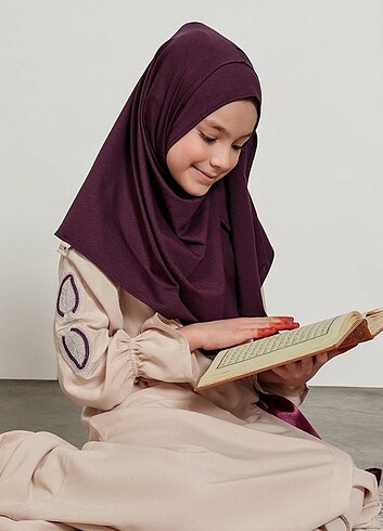 11-12 Yaş Beden camel Renk Namaz Elbisesi