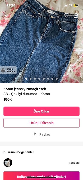 Koton Jean etek