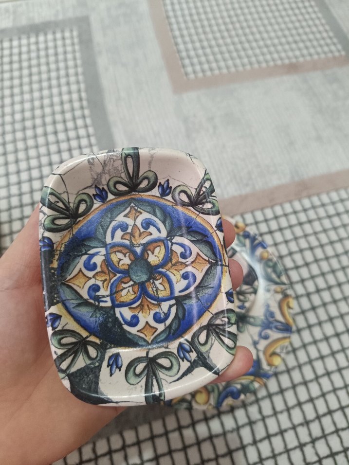 Bohem Çok Renkli Desenli Tabak - Görsel 2