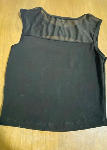 Addax Siyah Yüksek Yakalı Kolsuz Crop Top