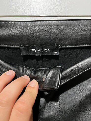 LC Waikiki Lcw siyah deri pantolon