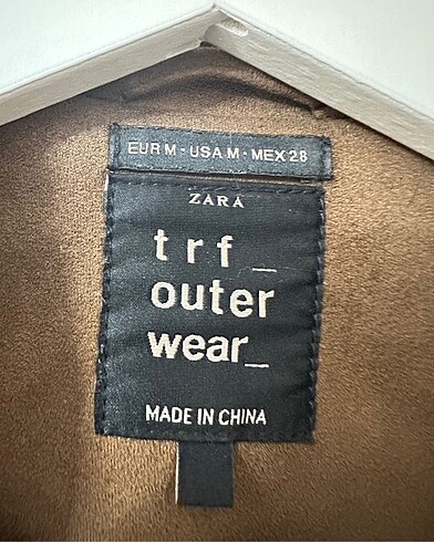 m Beden kahverengi Renk Zara süet kaban